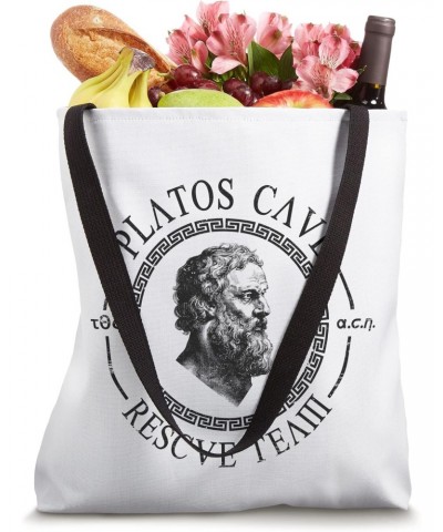 Platos Cave Rescue Team Ancient Greek Philosophy Plato Tote Bag $10.86 Totes