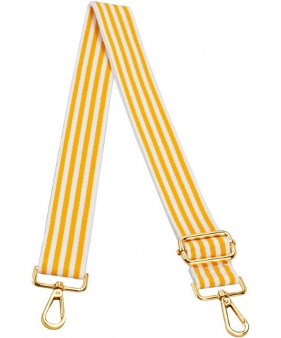 Purse Strap Replacement Crossbody Bag Women Wide Adjustable Jacquard Woven Handbag Straps Yellow White $8.66 Crossbody Bags