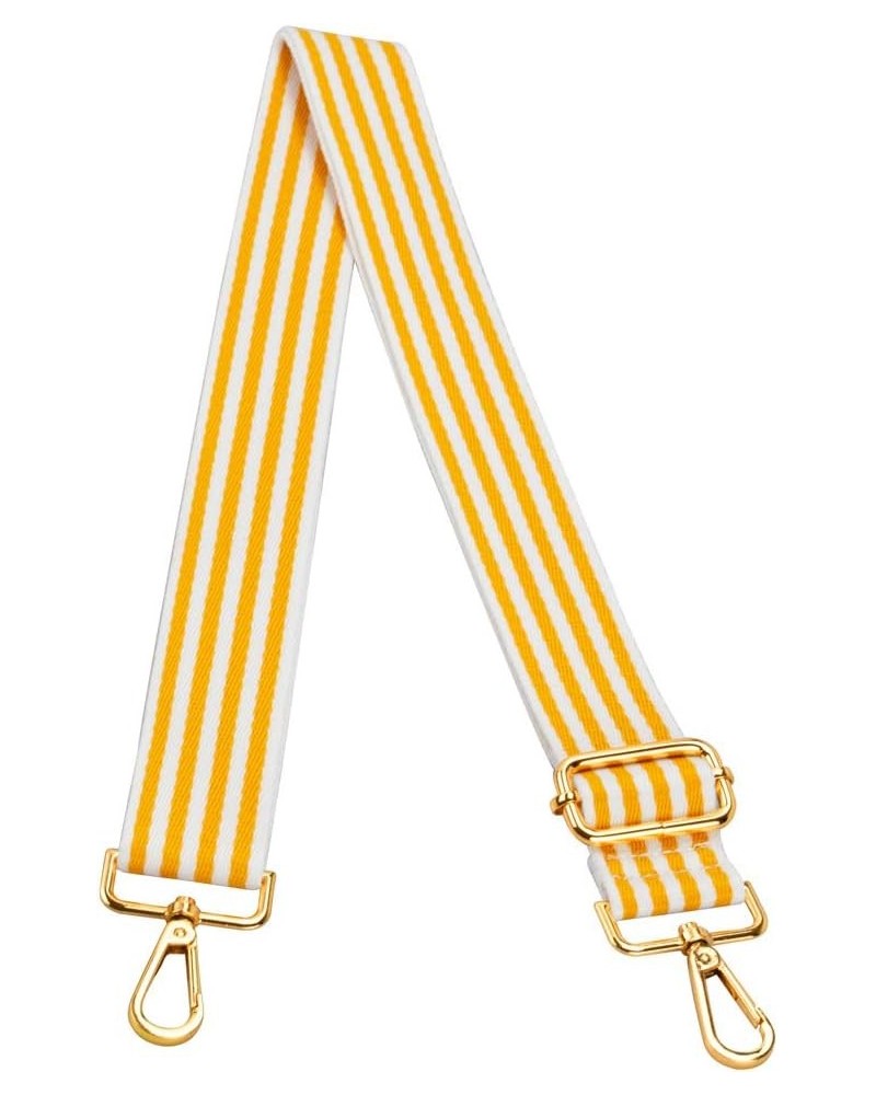 Purse Strap Replacement Crossbody Bag Women Wide Adjustable Jacquard Woven Handbag Straps Yellow White $8.66 Crossbody Bags