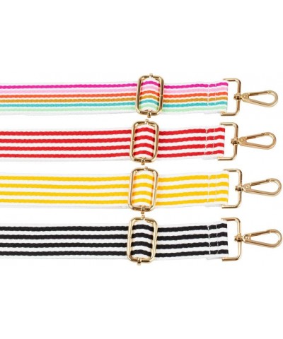 Purse Strap Replacement Crossbody Bag Women Wide Adjustable Jacquard Woven Handbag Straps Yellow White $8.66 Crossbody Bags