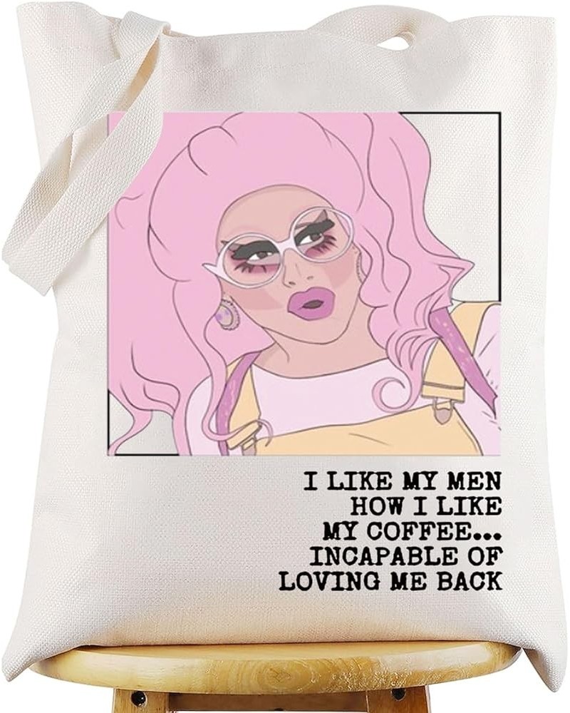 Funny Drag Race Tote Bag Pride Queer Fans Gift I Like My Men How I Like My Coffee Drag Queen Shoulder Bag I Like My Men Tote ...