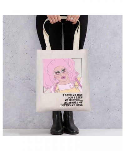 Funny Drag Race Tote Bag Pride Queer Fans Gift I Like My Men How I Like My Coffee Drag Queen Shoulder Bag I Like My Men Tote ...