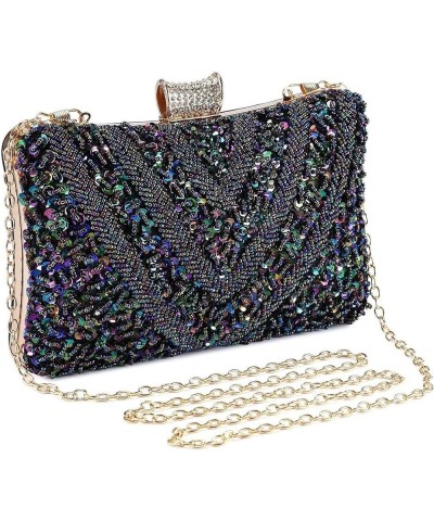 Women's Evening Handbags Evening Clutch Women's Pearl Evening Bag Clutch Bag Shiny Sequin Tote Shoulder Bag Wedding Party Pea...