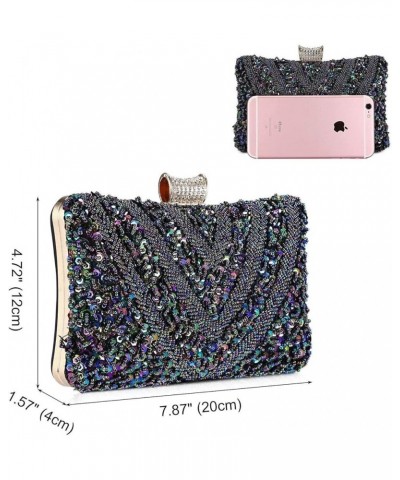 Women's Evening Handbags Evening Clutch Women's Pearl Evening Bag Clutch Bag Shiny Sequin Tote Shoulder Bag Wedding Party Pea...