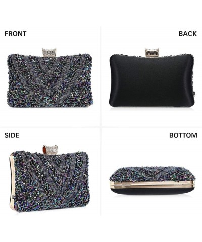 Women's Evening Handbags Evening Clutch Women's Pearl Evening Bag Clutch Bag Shiny Sequin Tote Shoulder Bag Wedding Party Pea...