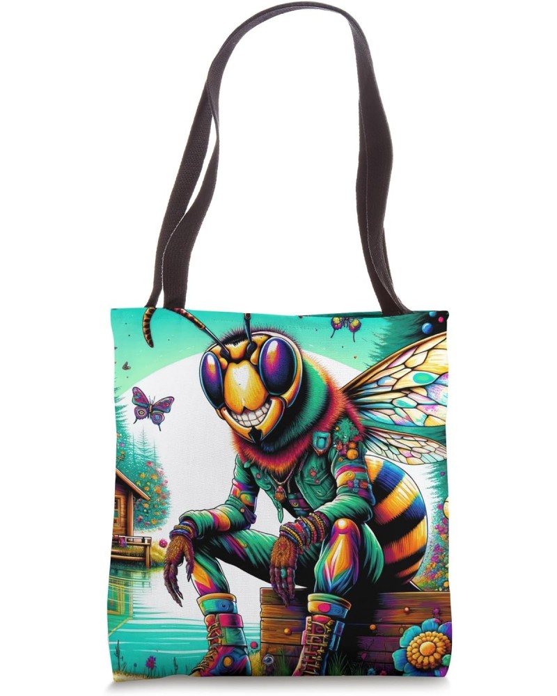 Strange Aesthetic Weirdcore Oddcore Dreamcore Hornet Tote Bag $10.34 Totes