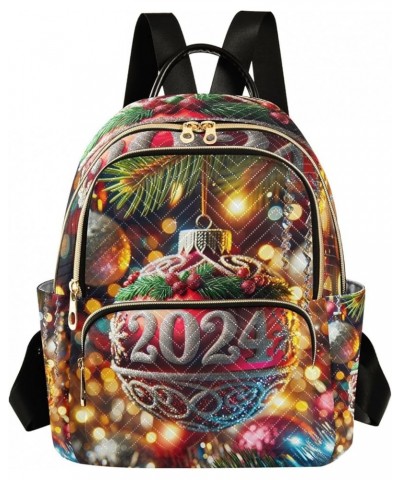 2024 Happy New Year Womens Backpack Purse Small Quilted Backpack Purse for Women 2024 Happy New Year Small $19.59 Backpacks