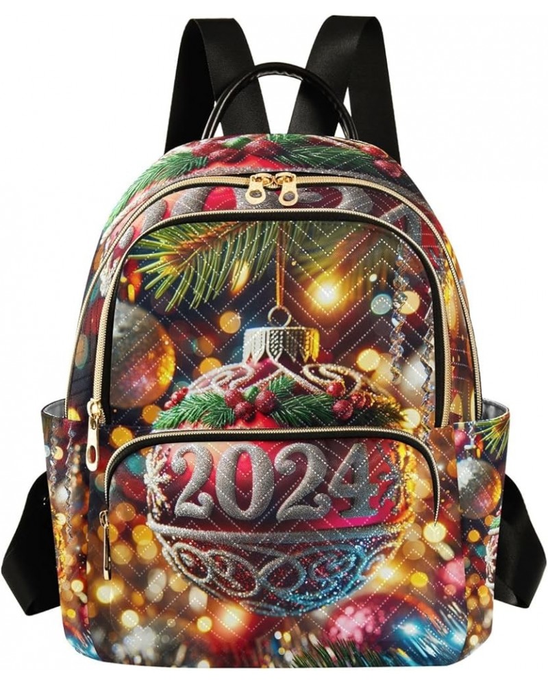 2024 Happy New Year Womens Backpack Purse Small Quilted Backpack Purse for Women 2024 Happy New Year Small $19.59 Backpacks