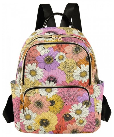 Colorful Beautiful Floral Women's Backpack Purse Causal Daypack Work Travel College Business Trip Bag Shoulder Bag Medium $14...