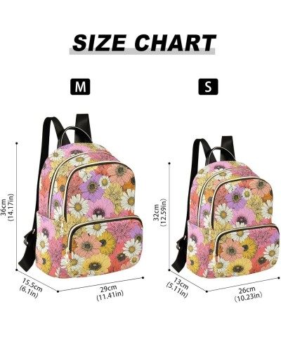 Colorful Beautiful Floral Women's Backpack Purse Causal Daypack Work Travel College Business Trip Bag Shoulder Bag Medium $14...