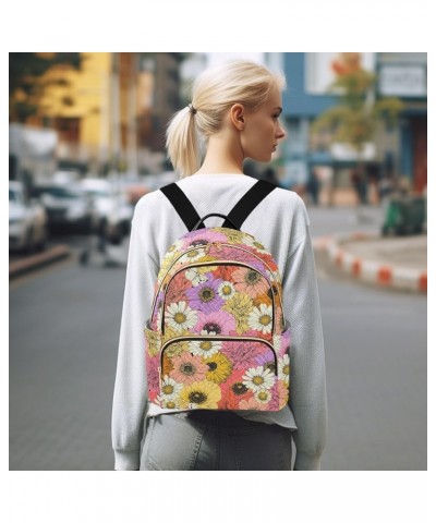 Colorful Beautiful Floral Women's Backpack Purse Causal Daypack Work Travel College Business Trip Bag Shoulder Bag Medium $14...