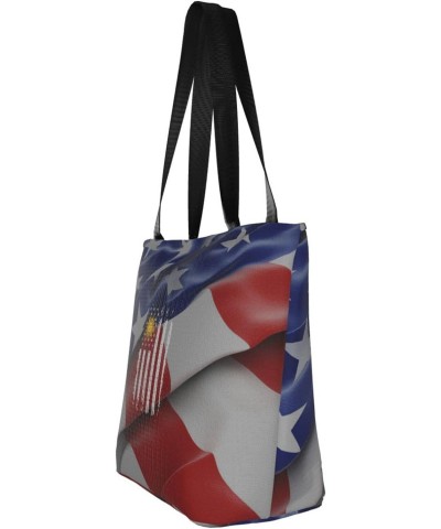 Uruguay America Flag Women'S Casual One Shoulder Carry Shopping Bag Large Capacity Working Storage Handbag $16.86 Shoulder Bags