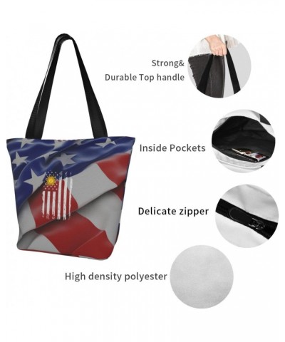 Uruguay America Flag Women'S Casual One Shoulder Carry Shopping Bag Large Capacity Working Storage Handbag $16.86 Shoulder Bags