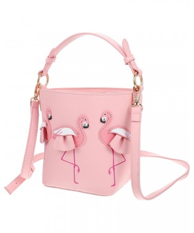 1pc Flamingo Bucket Bag Handbag Purse Bag Cross Body Purse Shoulder Bag Beach Tote Bag for Women Leather Purses Fashion Bag C...