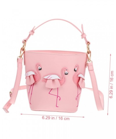 1pc Flamingo Bucket Bag Handbag Purse Bag Cross Body Purse Shoulder Bag Beach Tote Bag for Women Leather Purses Fashion Bag C...