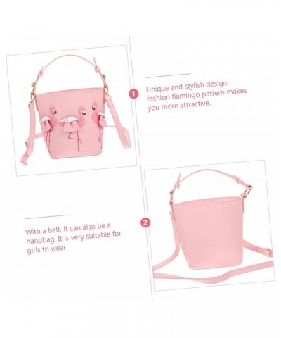 1pc Flamingo Bucket Bag Handbag Purse Bag Cross Body Purse Shoulder Bag Beach Tote Bag for Women Leather Purses Fashion Bag C...