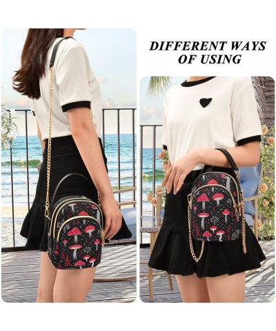 Colorful Geometric Ornament with Stylized Ladies Shoulder Handbags, Shoulder Purses for Women Crossbody Black With White Mush...