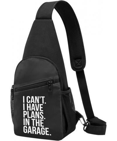 I Cant I Have Plans in The Garage Crossbody Bags Adjustable Travel Hiking Crossbody Bags, For Hiking Outdoor One Size Black $...