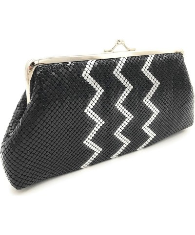 Women Metal Mesh Clutch Evening Purse for Wedding Party Prom Banquet Black 6b $10.40 Evening Bags