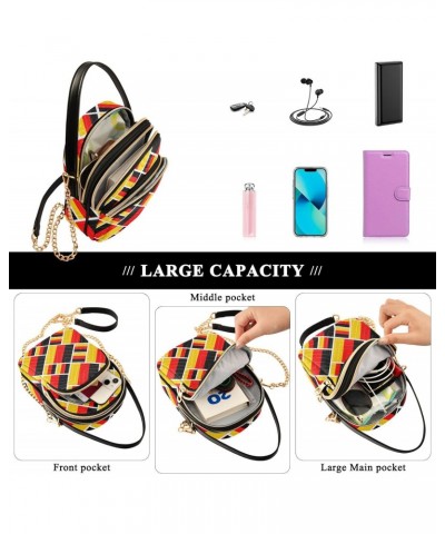 Patriot Cell Phone Purse German Flag Crossbody Handbag Durable Shoulder Bag Sturdy Travel Pouch Compact Chic Bag for Women Ev...