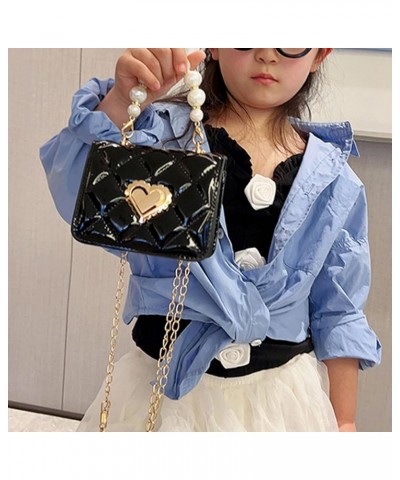 Women Single Shoulder Bag Ladies Shoulder Bag Purse Gift PVC Black $9.40 Shoulder Bags