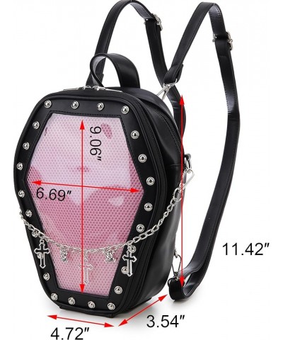 Gothic Coffin Shape Purses and Handbags for Women Halloween Shoulder Bag Ita Purse Backpack… Pink $27.50 Backpacks