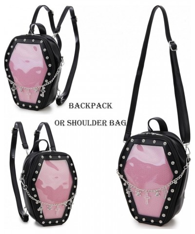 Gothic Coffin Shape Purses and Handbags for Women Halloween Shoulder Bag Ita Purse Backpack… Pink $27.50 Backpacks