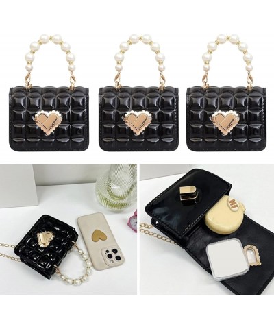 Women Single Shoulder Bag Ladies Shoulder Bag Purse Gift PVC Black $9.40 Shoulder Bags