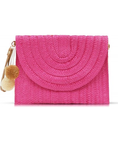 Crossbody Bags for Women, Straw Clutch Purses, Bohemian Handmade Woven Envelope Package Rose $11.25 Clutches