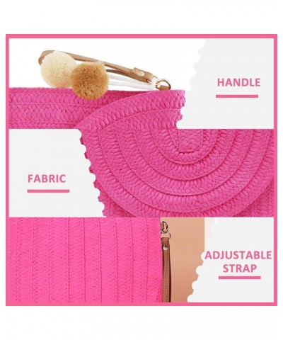 Crossbody Bags for Women, Straw Clutch Purses, Bohemian Handmade Woven Envelope Package Rose $11.25 Clutches