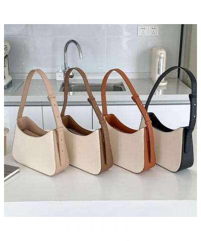 Korean Style Lady Purse Fashion Carrying Bag Underarm Bag Shoulder Bags Armpit Bag Versatile Handbag Canvas Tote Bags Brown $...