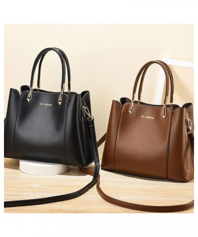 Women PU Leather Shoulder Messenger Bags Women Autumn and Winter Handbag Large Capacity Women's Bag Caramel $40.39 Shoulder Bags