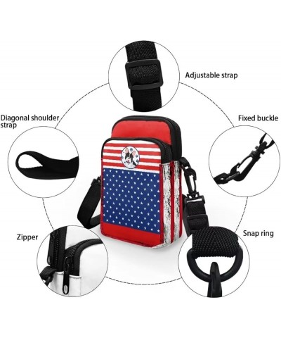 Small Crossbody Cell Phone Purse, Lightweight Mini Messenger Shoulder Handbag Wallet with Adjustable Strap American Flag-4 $1...