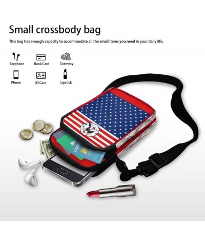 Small Crossbody Cell Phone Purse, Lightweight Mini Messenger Shoulder Handbag Wallet with Adjustable Strap American Flag-4 $1...