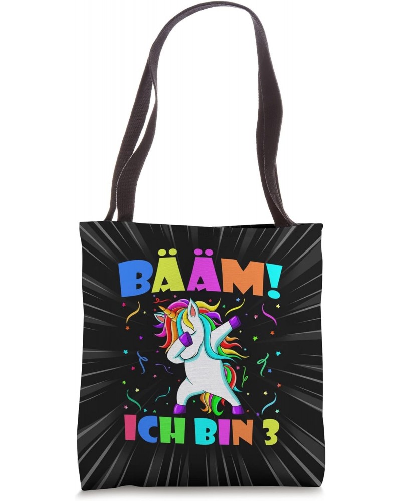 Dabbing Unicorn - Bääm Ich Bin 3 Girl Boy 3rd Birthday Party Tote Bag $10.76 Totes