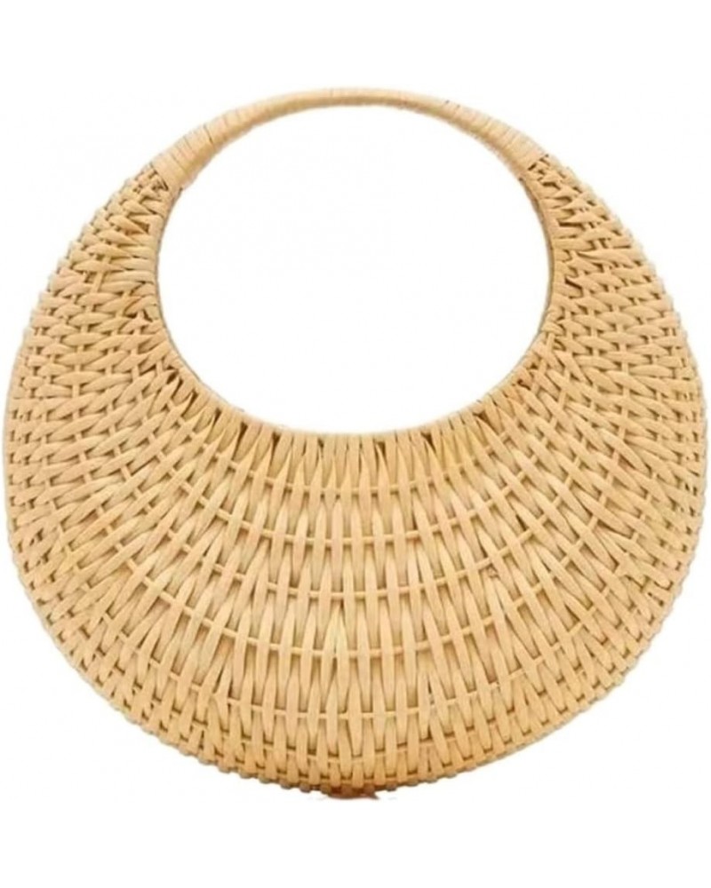 Straw Bag Woven Bag Straw Tote Bag Casual Woven Women's Bag Summer Beach Bag Round Big Bag Handbag Straw Beach Bag $50.70 Totes