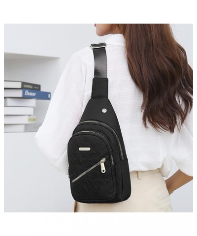 Sling Bag with Earphone Hole Sling Purse Waterproof Crossbody Purse Lightweight Crossbody Bag with Adjustable Shoulder Strap ...