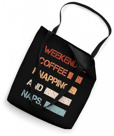 Funny Vintage Weekends Coffee Lovers And Knapping Tote Bag $10.24 Totes