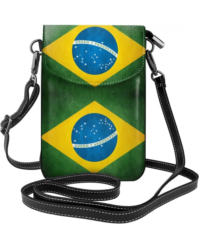 Cell Phone Purse Wallet Brazilian Flag Small Crossbody Purse Bags With Shoulder Strap For Women Teen Girls $12.85 Crossbody Bags