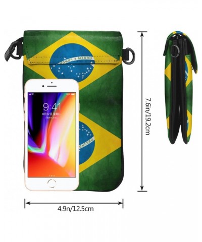 Cell Phone Purse Wallet Brazilian Flag Small Crossbody Purse Bags With Shoulder Strap For Women Teen Girls $12.85 Crossbody Bags