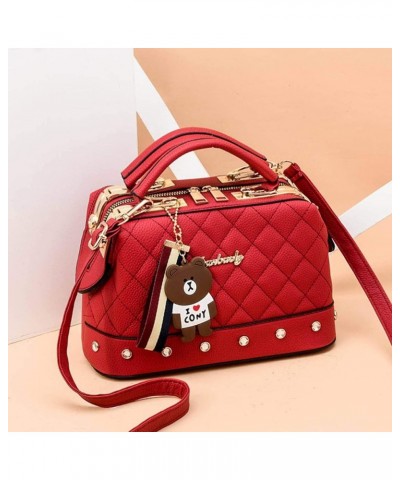 Women's Handbag Pendant Ornament Satchel Shoulder Bag Double Zipper Tote Camera Bag Wallet 577 Fense $26.87 Totes