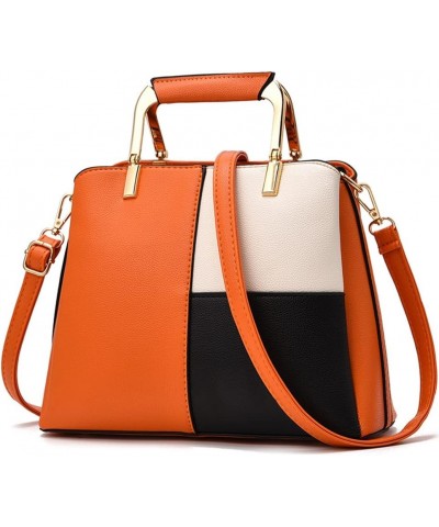 Womens Casual Handbag PU Leather Basic Crossbody Purses Hot Pink C Orange $24.97 Totes