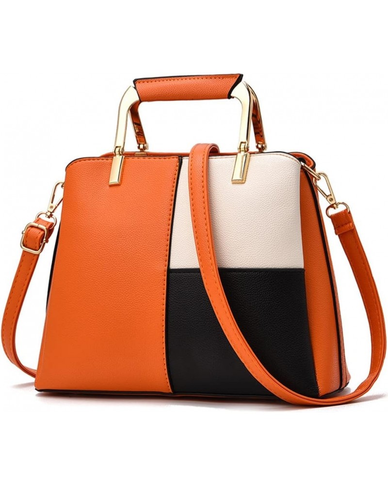 Womens Casual Handbag PU Leather Basic Crossbody Purses Hot Pink C Orange $24.97 Totes