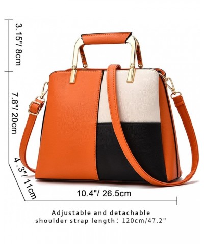 Womens Casual Handbag PU Leather Basic Crossbody Purses Hot Pink C Orange $24.97 Totes