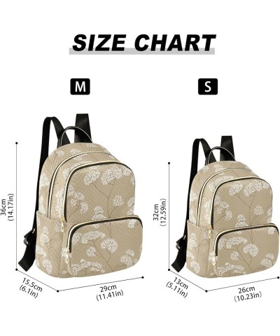 Mini Backpack Purse for Women Lightweight Girls Small Size White Flowers Beige School Teens College Traveling Medium $16.50 B...