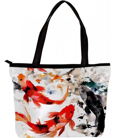 The Tote Bag For Women,Purses For Women,Handbags For Women,Carp Fish Ink Painting Handbags $11.81 Totes