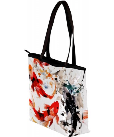 The Tote Bag For Women,Purses For Women,Handbags For Women,Carp Fish Ink Painting Handbags $11.81 Totes