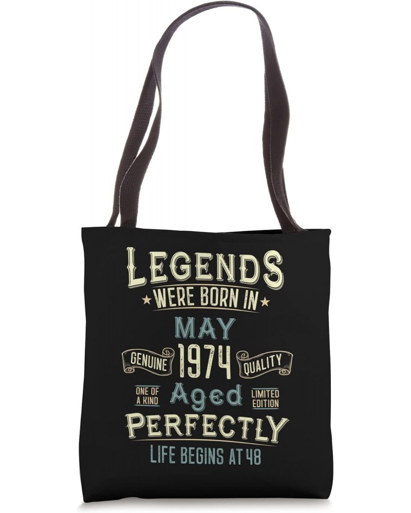 Vintage May 1974 48Th Birthday 48 Year Old Men Women Tote Bag $10.74 Totes