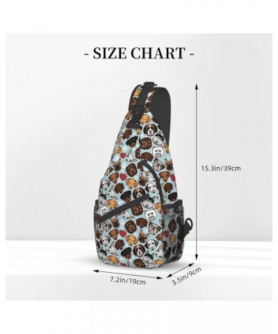 Sling Bag,Dog Paw Crossbody Sling Backpack Travel Hiking Chest Bag Daypack For Purses Shoulder Bag Women Men'S Dog Collection...