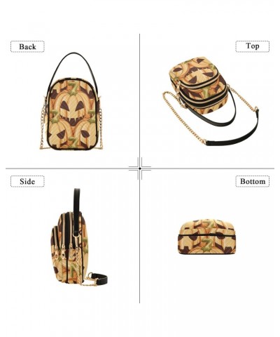 Women's Crossbody Handbags Clutch Phone Purse Pumpkin Printing Stylish Shoulder Bag with Detachable Chain Strap $12.74 Should...